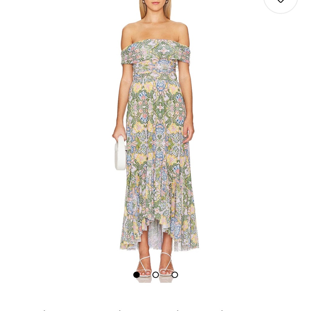 NWT MISA Los Angeles Floral Off-Shoulder Dress